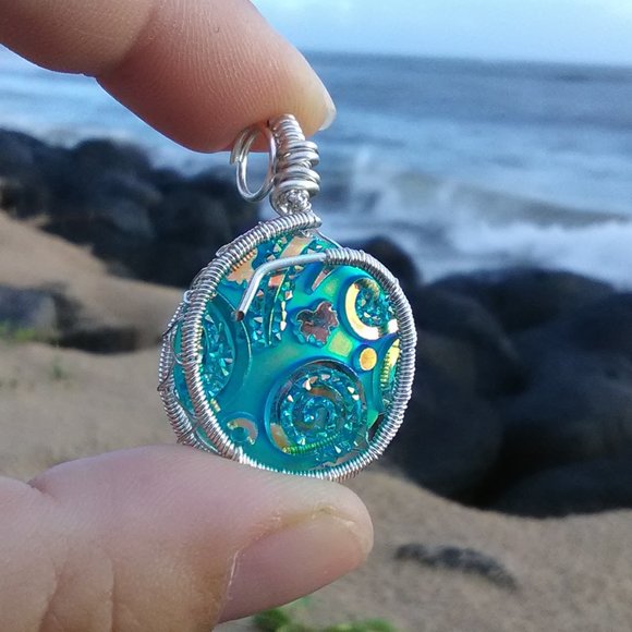 butterflybythesea Jewelry - Turquoise Sunrise Necklace